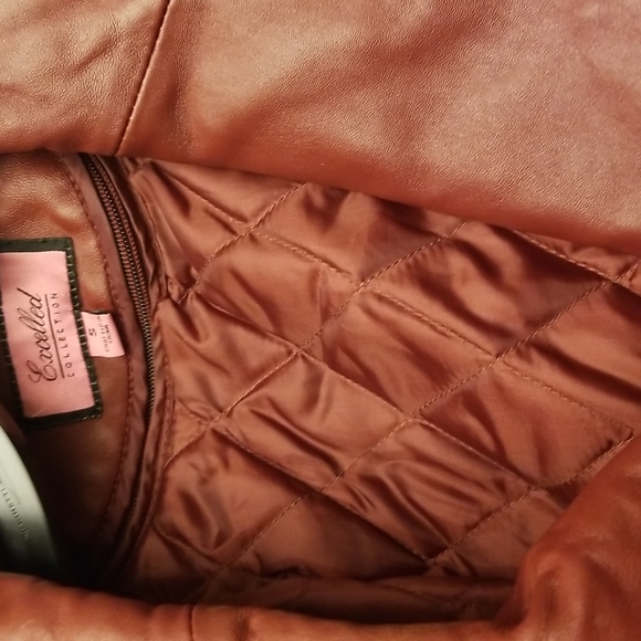 ♥️Deep red leather long coat - Picture 9 of 10